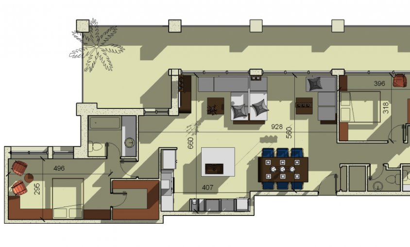 קורס Revit - תכנית דירה